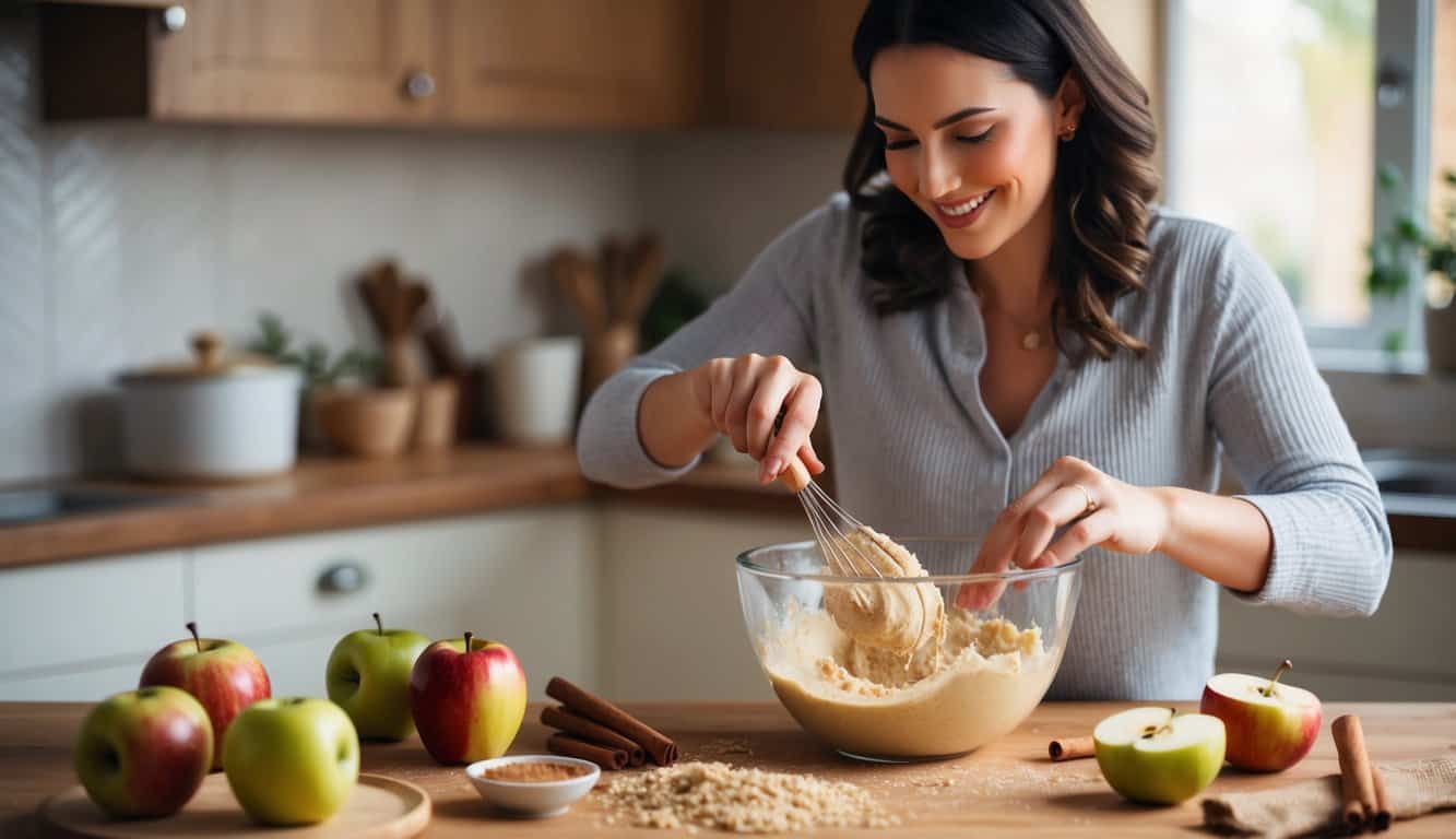 עוגת תפוחים פירורים ב - 10 דקות