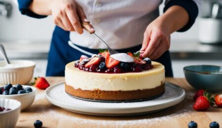 איך לקשט עוגת גבינה אפויה