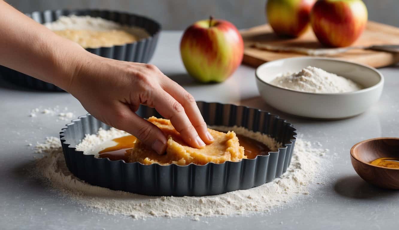 בצק פריך טבעוני עוגת תפוחים