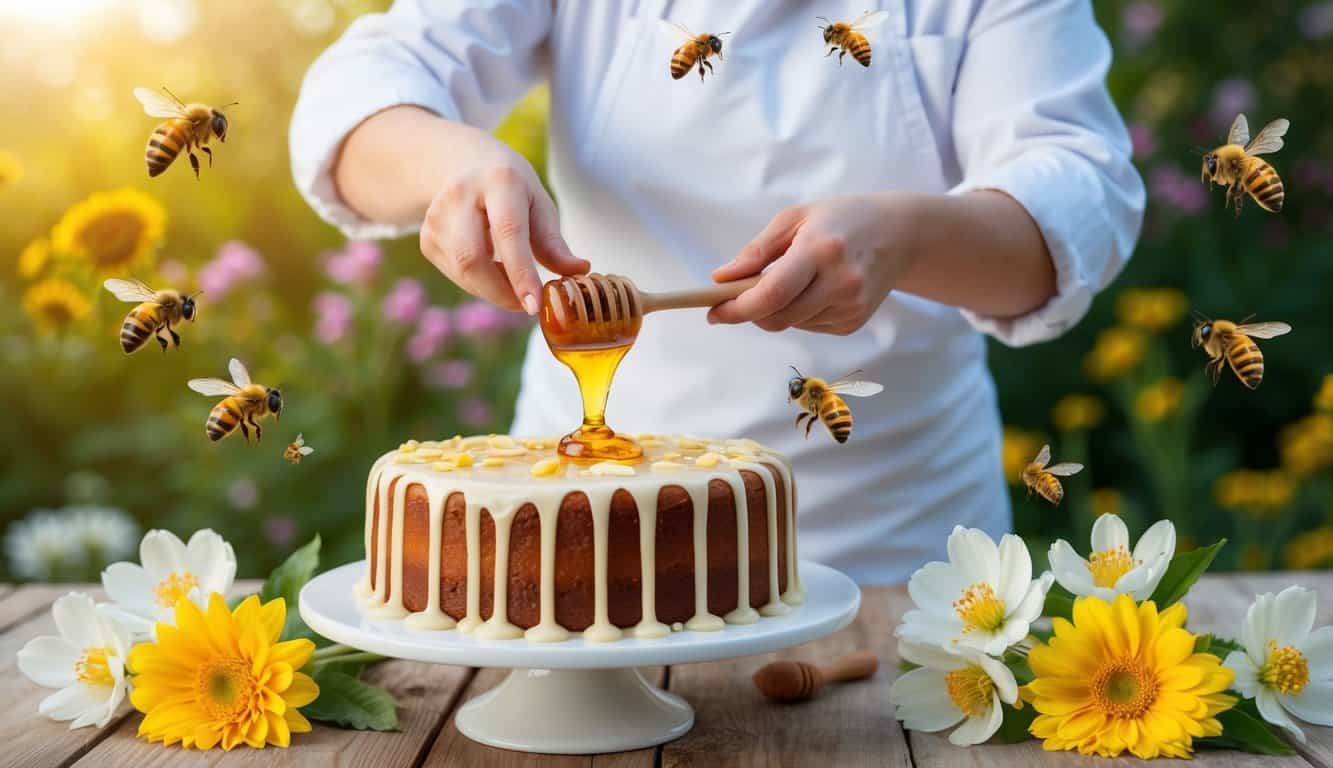 עוגת עוקץ הדבורה בלי שמרים