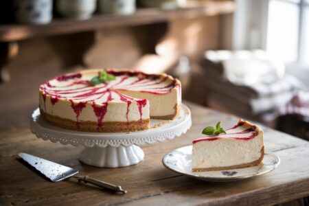 עוגת גבינה עם ריבה