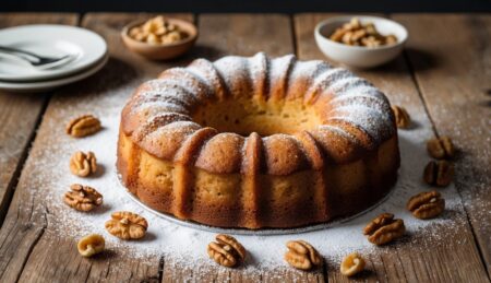 עוגת קינמון ואגוזים בחושה