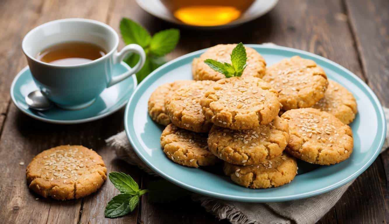 עוגיות שומשום וקמח שקדים