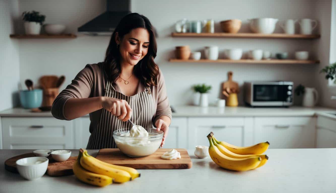 עוגת יוגורט ובננה